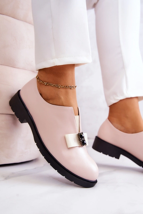 Damskie Półbuty Wsuwane Z Ozdobą Beżowe Janelle