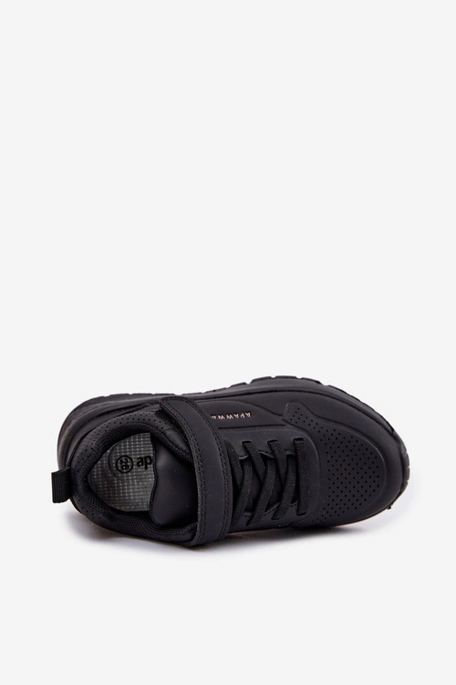 Dziecięce Lekkie Buty Sportowe Na Platformie Czarne Mirivia