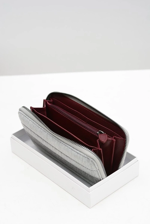 Duży Damski Szary Portfel DIANA&CO