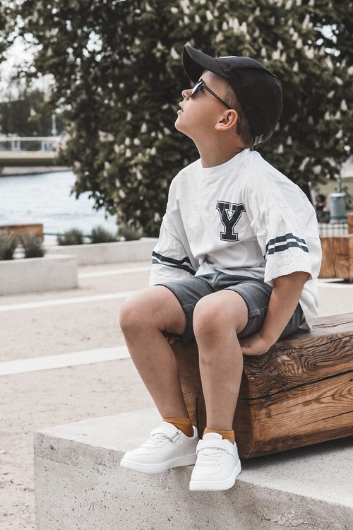 Dziecięce Niskie Buty Sportowe Białe Frillo