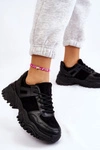 Modne Buty Sportowe Sneakersy Czarne Frezio