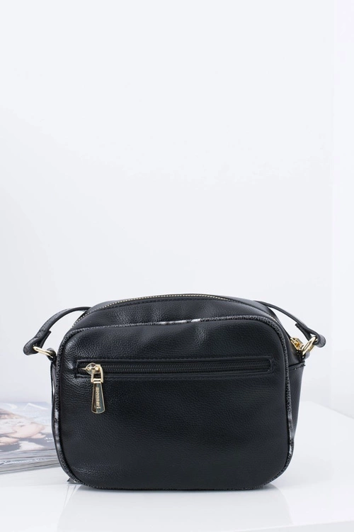 Torebka Damska Pikowana Czarna Listonoszka