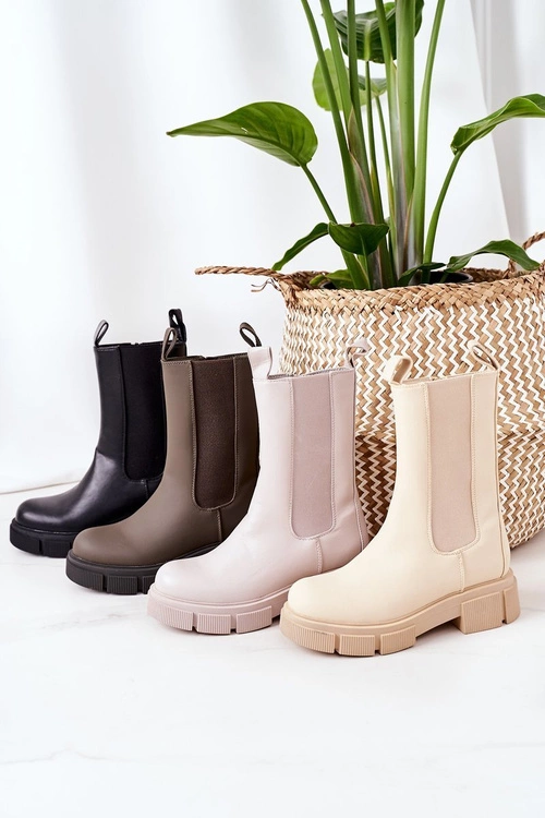 Ocieplane Botki Sztyblety Szare Must Have