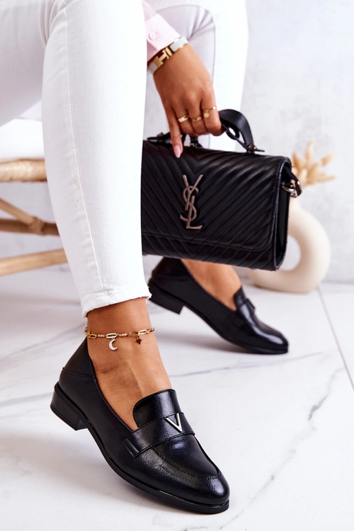 Skórzane Półbuty Czarne Sherilyn