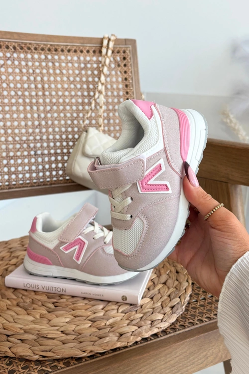 Buty Sportowe Sneakersy Dziecięce Na Rzep Różowe Galisse