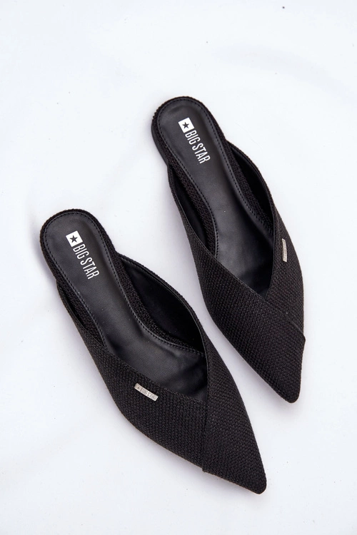 Klapki Damskie Ze Szpiczastymi Noskami Big Star RR274210 Czarne