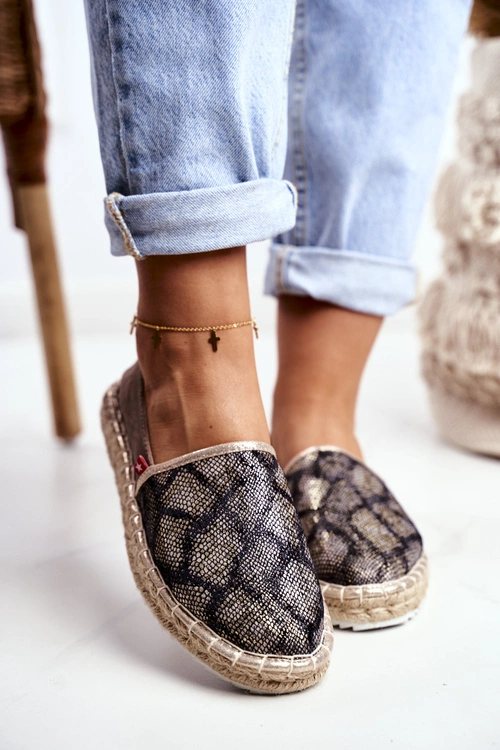 Espadryle Damskie Pleciona Podeszwa Brązowe Big Star FF274A515