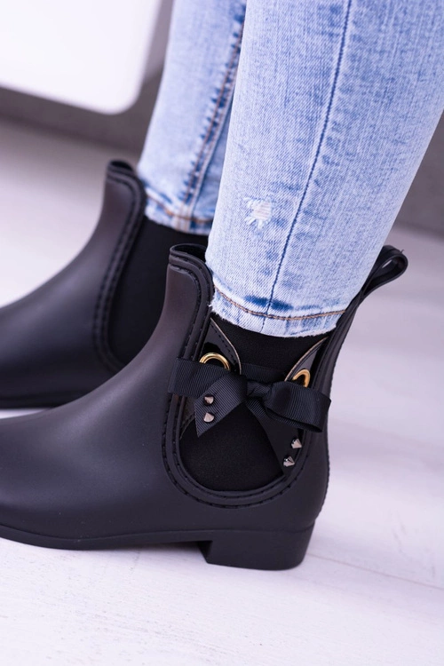 Czarne Matowe Damskie Kalosze Sztyblety Someday