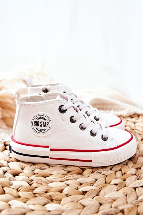 Dziecięce Wysokie Trampki BIG STAR II374004 Białe