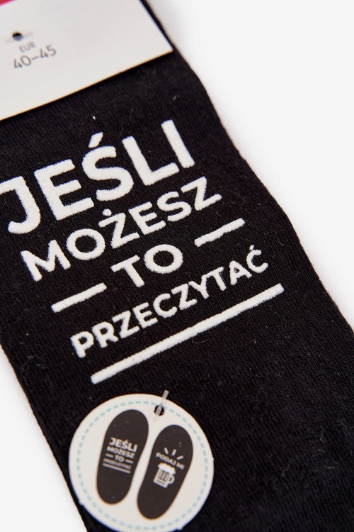 Skarpety Stopki Męskie Z Napisami Podaj Mi Piwo Czarne