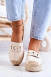 Klasyczne Espadryle Na Platformie Beżowe Julianne