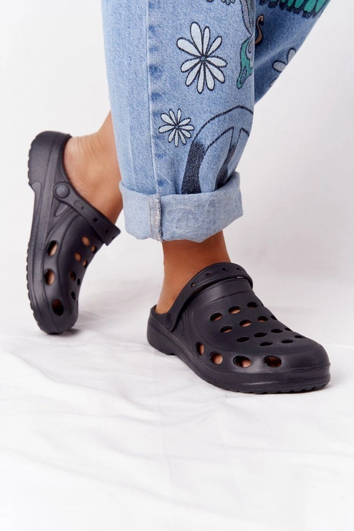 Damskie Klapki Sandały Lekkie Czarne Piankowe EVA