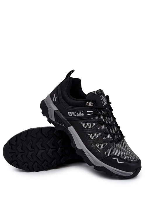 Męskie Buty Sportowe Trapery Memory Foam Big Star KK174105 Czarne
