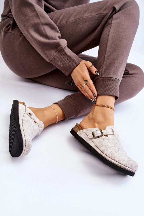 Damskie Papcie Klapki Profilaktyczne Inblu DJ-07-002 Beżowe