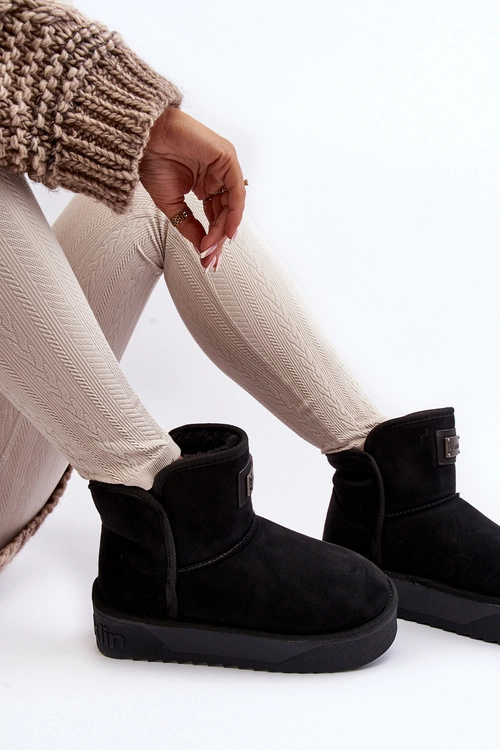 Wegańskie Wodoodporne Śniegowce Na Platformie D.Franklin DFSH371004 Czarne