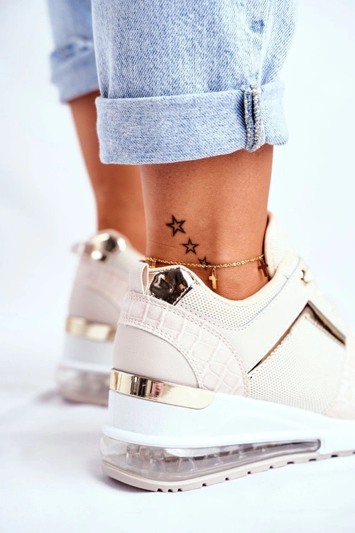 Damskie Sneakersy Sportowe Beżowe Sparks