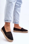 Damskie Ażurowe Espadryle Czarne One Lover