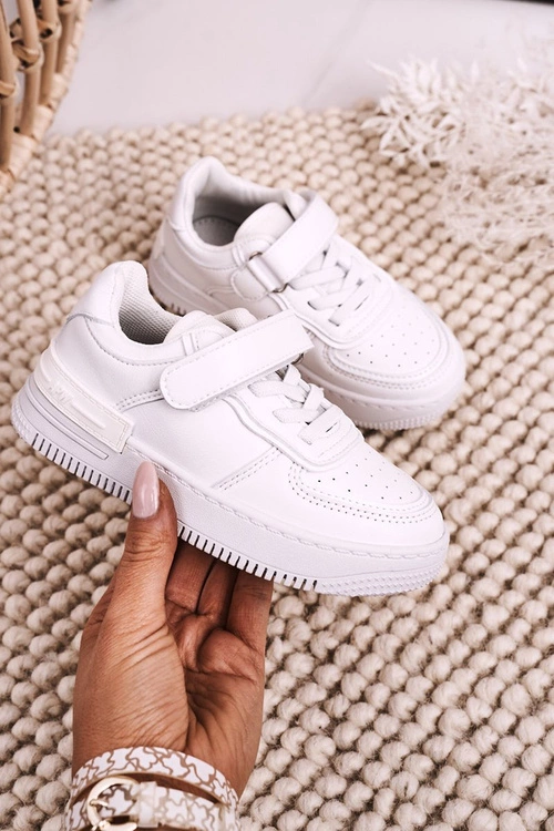 Dziecięce Sportowe Buty Na Rzep Białe Airy