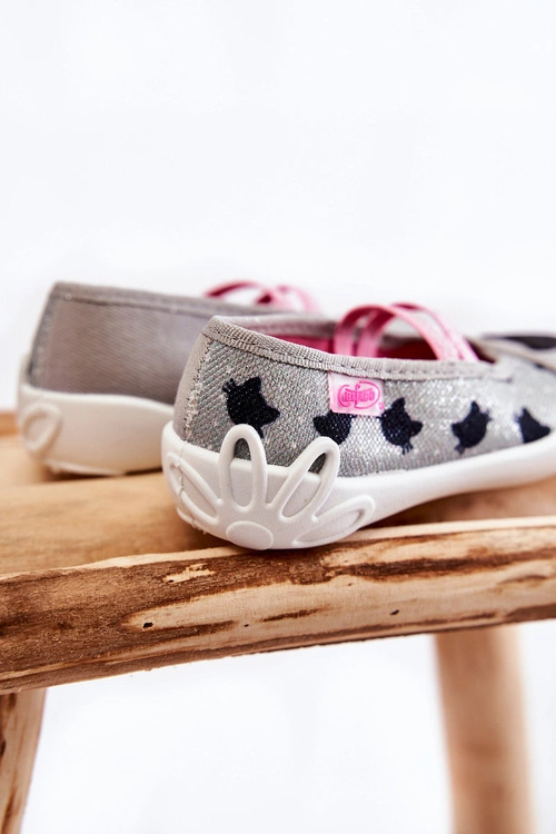 Papcie Baleriny Befado Kotek 116X302 Szare