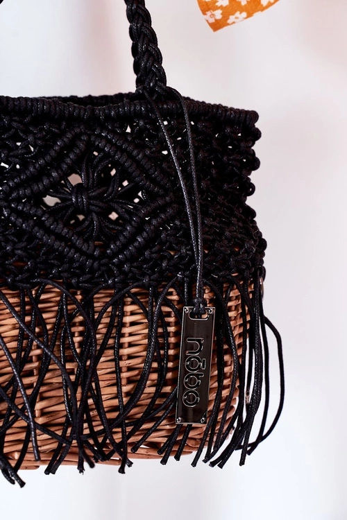 Pleciona Torebka Koszyczek NOBO XK0050 Czarna