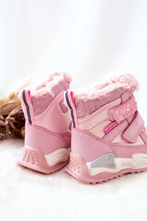 Dziecięce Ocieplane Śniegowce Różowe Chilly