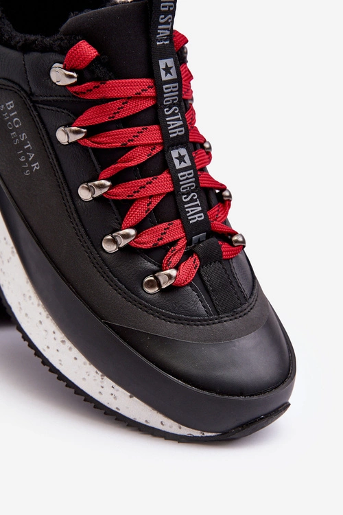 Męskie Buty Sportowe Ocieplane Czarne Big Star MM174111