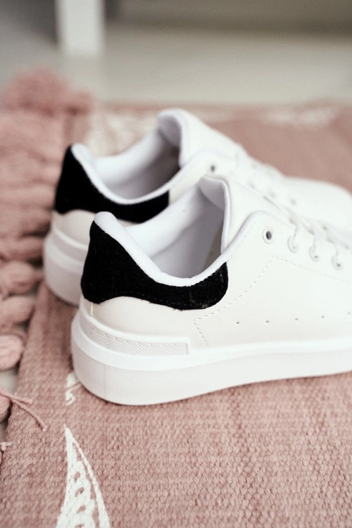 Dziecięce Sportowe Buty Sneakersy Biało-Czarne Bilbo