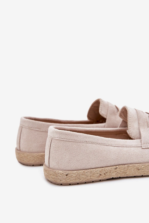 Mokasyny Męskie Z Plecionką Beżowe Fiamar