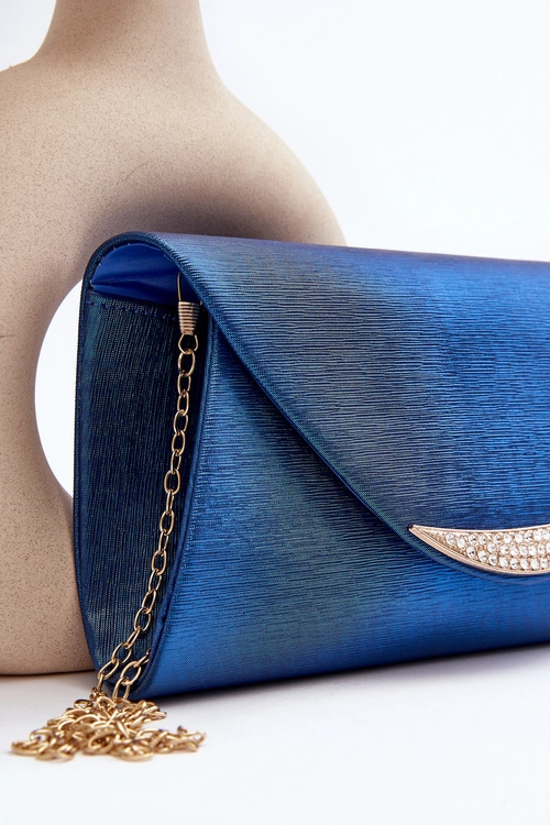 Wizytowa Torebka Kopertówka Na Łańcuszku Zarani Niebieska