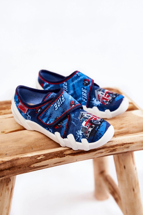 Buty Papcie Befado Na Rzep Wóz Strażacki 273X309 Granatowe