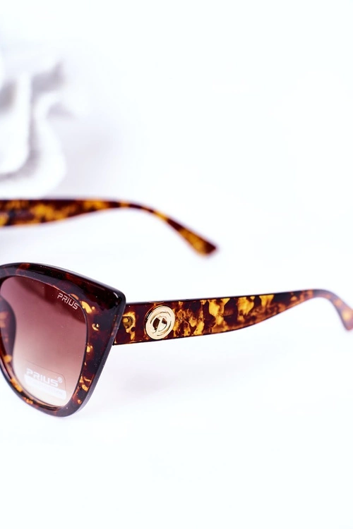 Marmurkowe Okulary Przeciwsłoneczne Cat Eye Brązowe Ombre