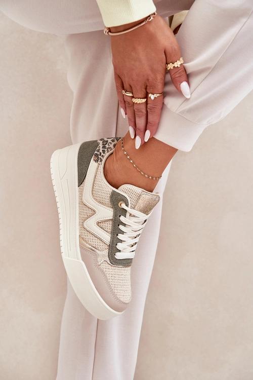 Buty Sportowe Damskie Na Platformie Panterka Zielone Lorori