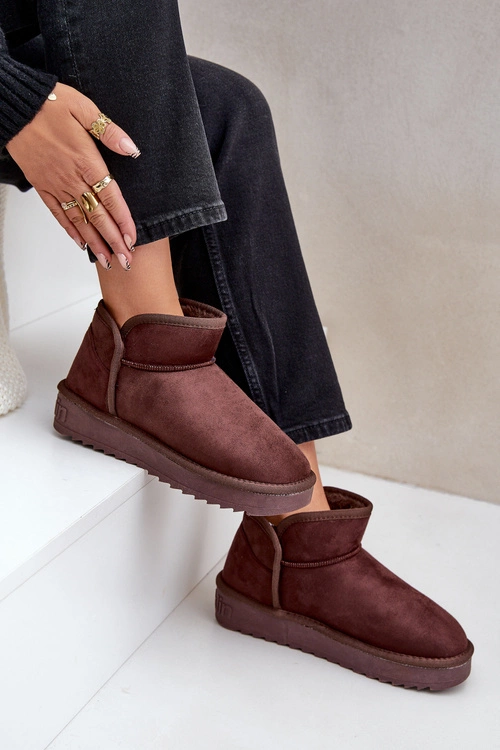 Śniegowce Na Platformie Damskie D.Franklin DFSH370010 Czekoladowe