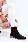 Zamszowe Botki Nicole 2791/028 Czarne