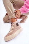 Wysokie Trampki Lee Cooper LCJ-22-31-1434L Beżowe