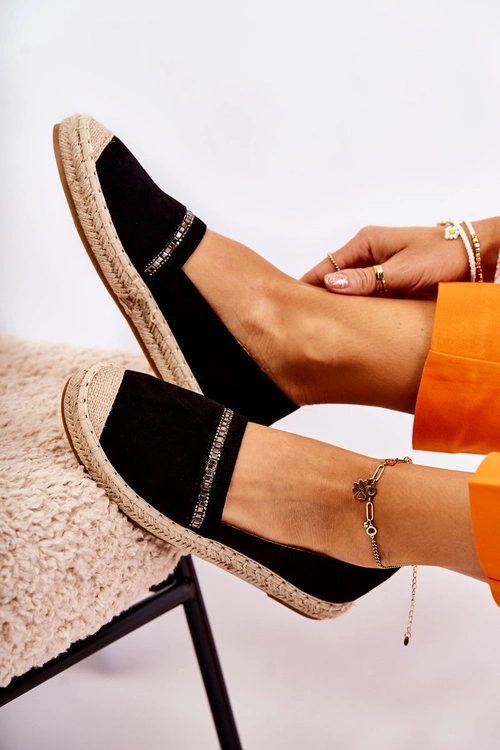 Klasyczne Wsuwane Damskie Espadryle Czarne Cersei