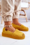 Zamszowe Espadryle Wsuwane Żółte Lesley