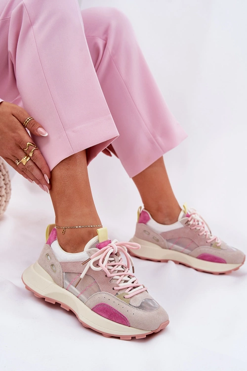 Zamszowe Buty Sportowe Sneakersy Damskie Vinceza 66725 Multikolor