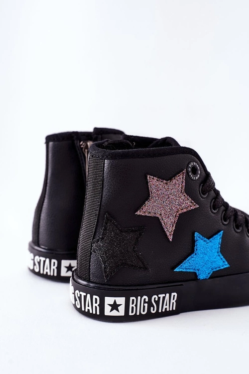 Dziecięce Wysokie Trampki Z Suwakiem BIG STAR II374028 Czarne