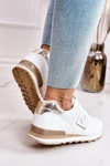 Damskie Sportowe Buty Sneakersy Biało-Złote Last Minute