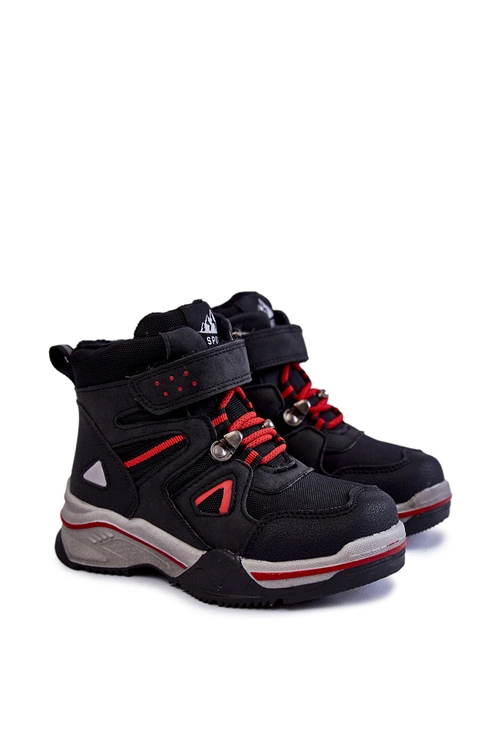 Dziecięce Botki Trapery Ocieplane Wełną Czarne Marco