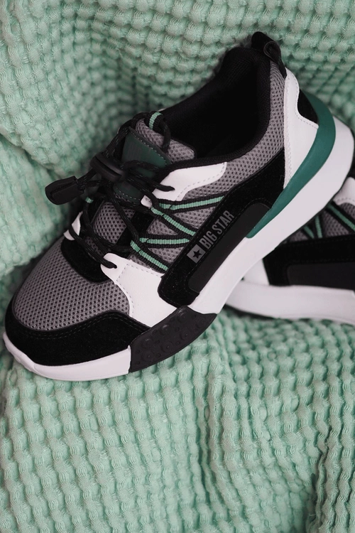 Dziecięce Buty Sportowe Memory Foam System Big Star LL374217 Czarno-Szare