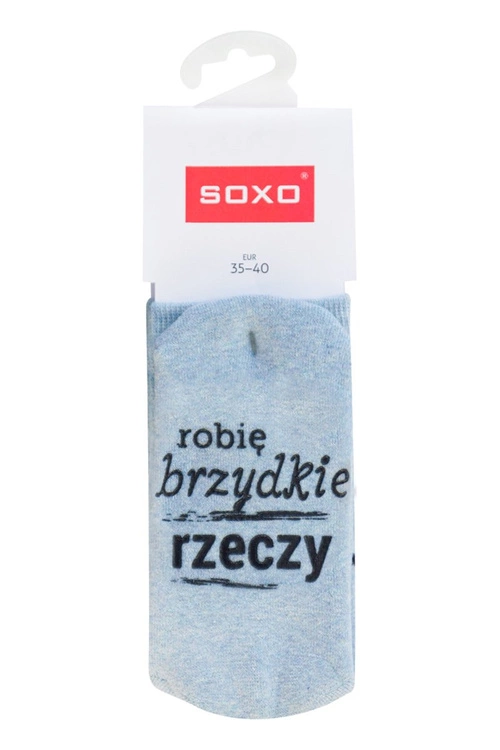 Damskie Skarpetki SOXO "Robię brzydkie rzeczy, ale bardzo ładnie"