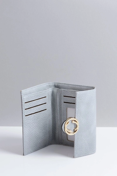 Mały Damski Szary Portfel Portmonetka