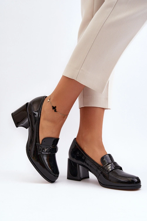 Lakierowane Czółenka Na Obcasie Czarne Felicijana