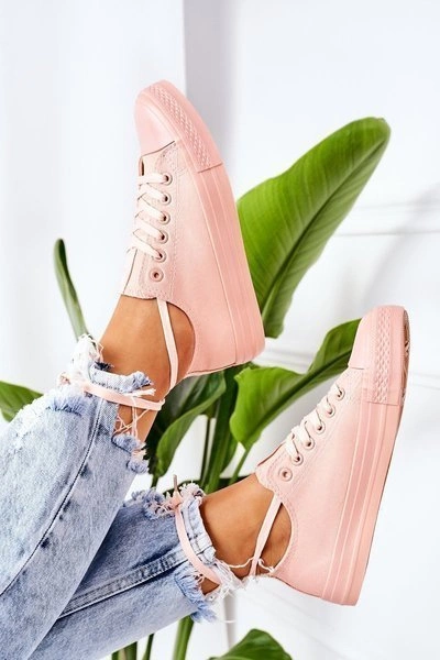 Damskie Klasyczne Trampki Różowe Ecoma