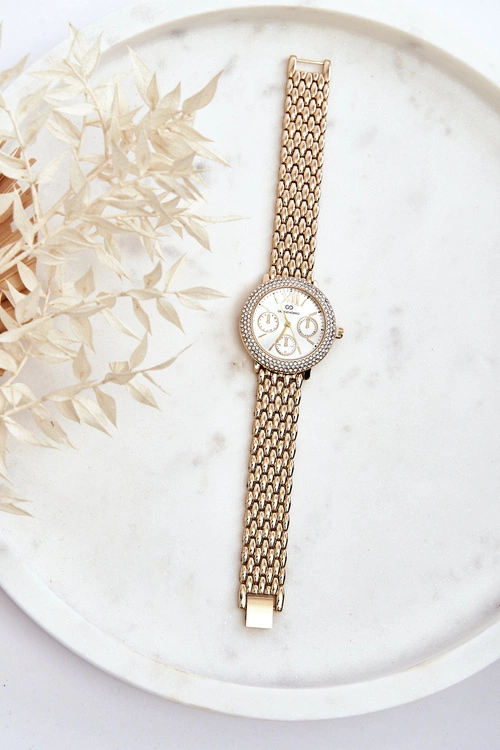 Zegarek Damski Zdobiony Cyrkoniami Giorgio & Dario GDM3028 Złoty