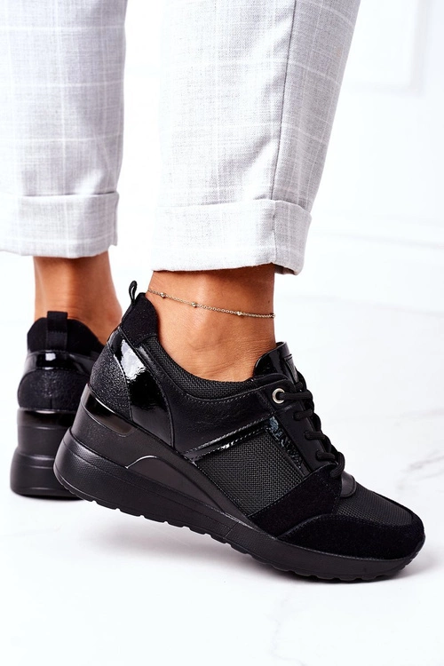 Sneakersy Na Koturnie Vinceza 10606 Czarne