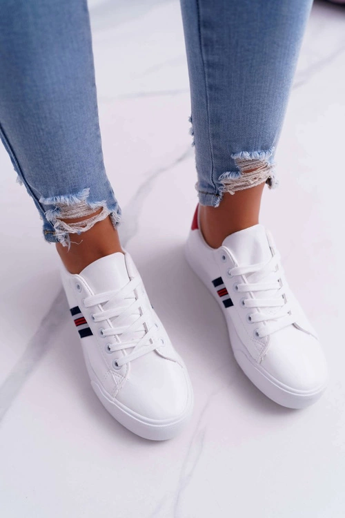 Białe Damskie Sportowe Tenisówki Acarana