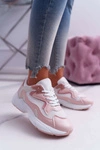 Sportowe Damskie Buty Różowo Białe Szantal